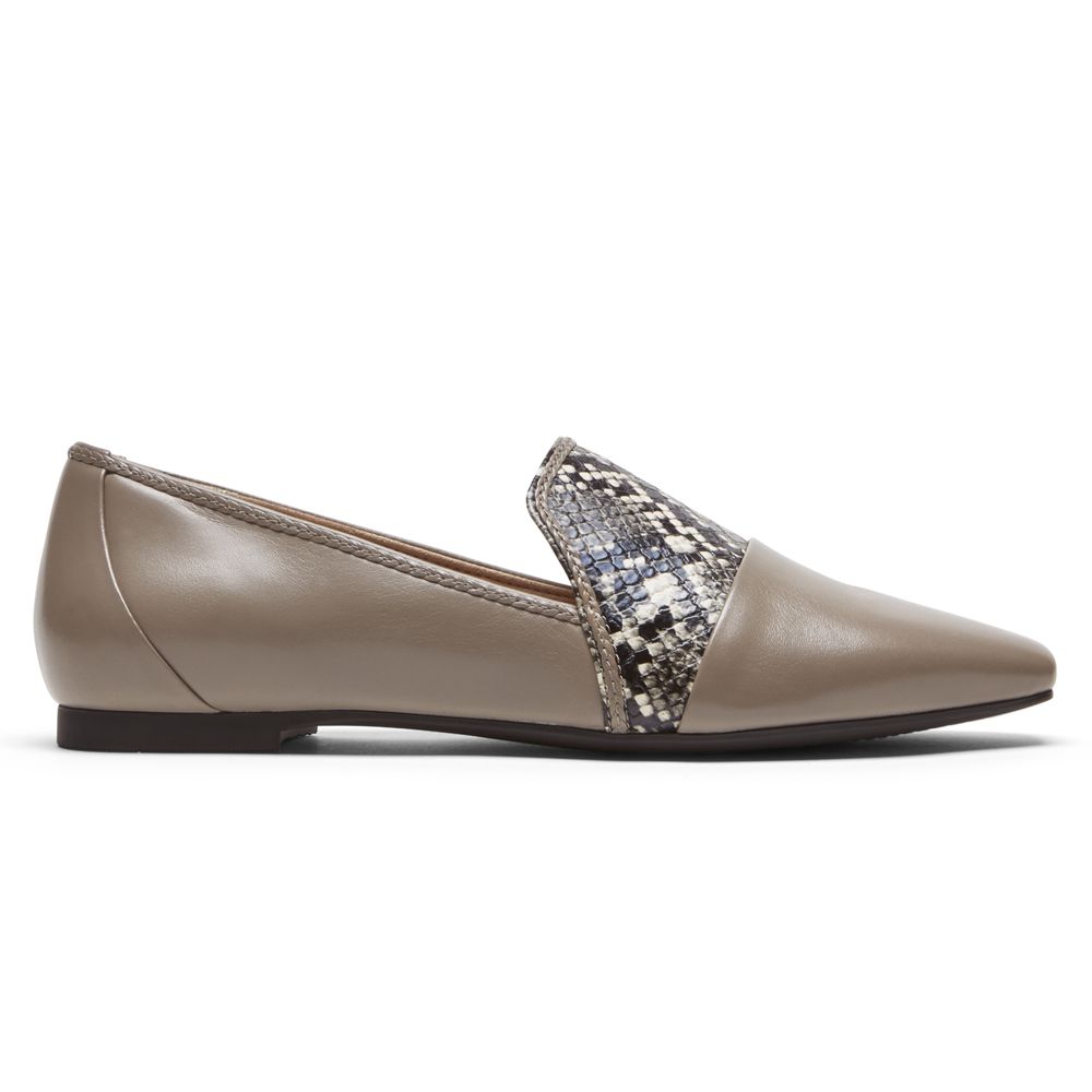 Mocassins Rockport Total Motion Laylani Accent Senhora - Cinzentas Escuro ( 907-BKWEJS )